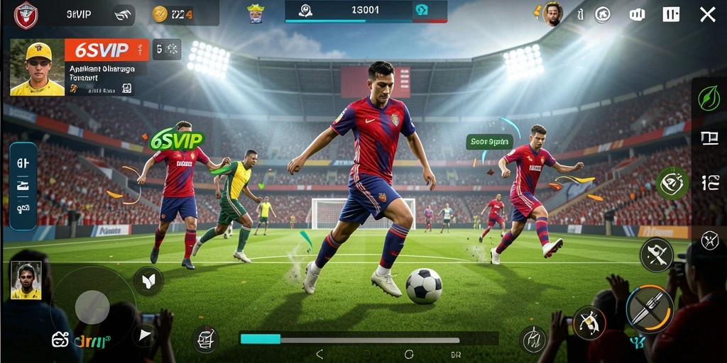 Tangkapan layar 6SVIP menampilkan momen terbaik dalam permainan olahraga.