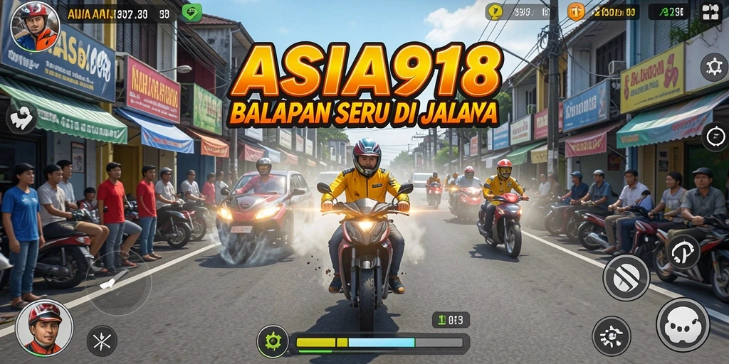 Gambaran gameplay balapan seru di ASIA918.