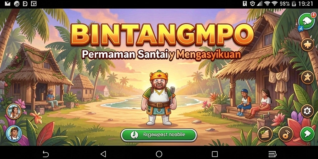Screenshot utama BINTANGMPO menampilkan gameplay yang menarik dan penuh warna.