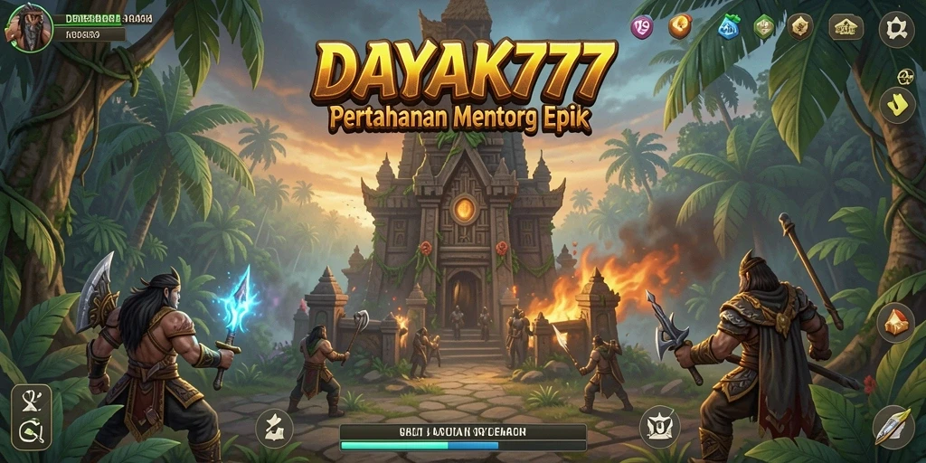 Screenshot utama DAYAK777 menampilkan aksi seru dalam Tower Defense.