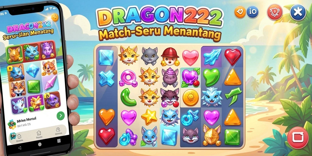 Gameplay seru DRAGON222 dengan kombinasi match-3.