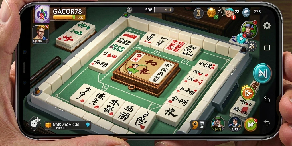 Tangkapan layar menampilkan gameplay Mahjong GACOR78 yang seru.