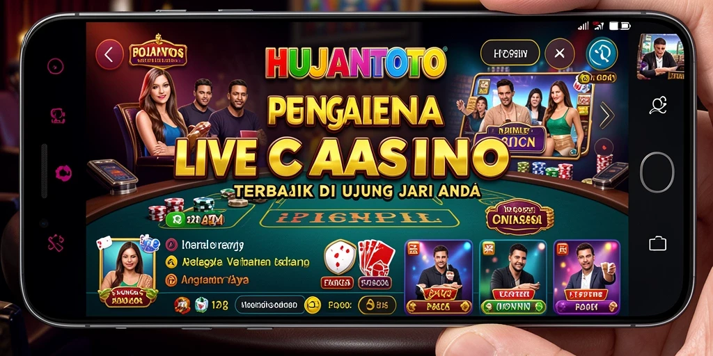 Tampilan menarik dari gameplay Live Casino di HUJANTOTO.