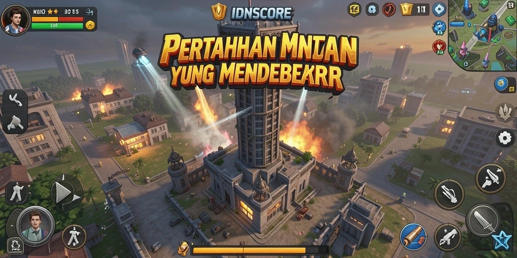 Screenshot gameplay menampilkan aksi mendebarkan dalam IDNSCORE.
