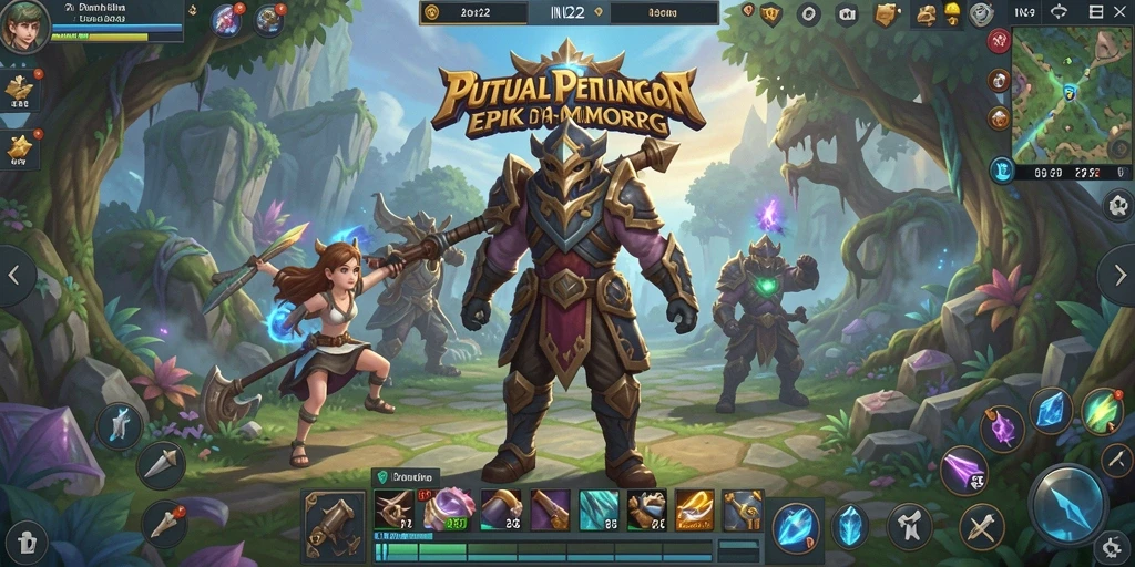 Screenshot menunjukkan aksi seru dalam pertarungan epik MMORPG.