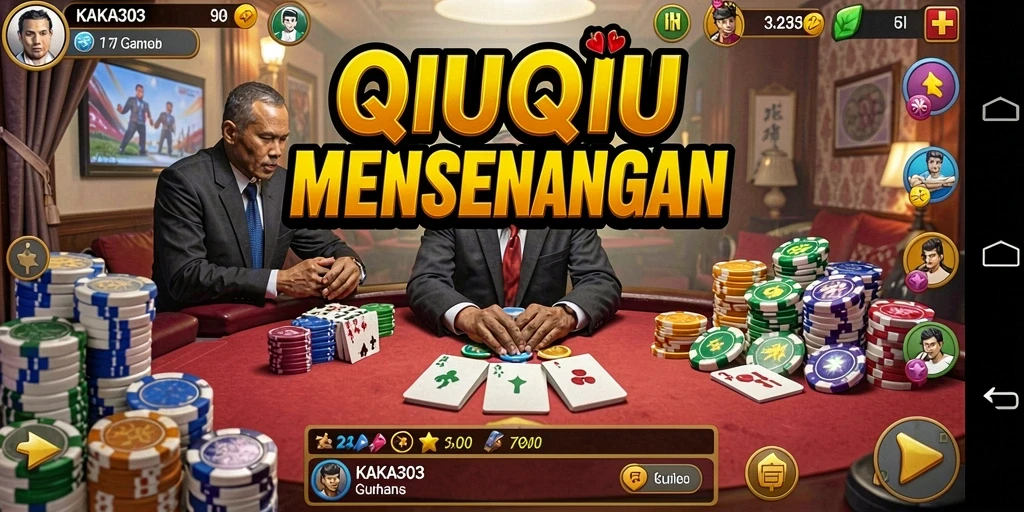 Tampilan gameplay QiuQiu yang seru dan mendebarkan.