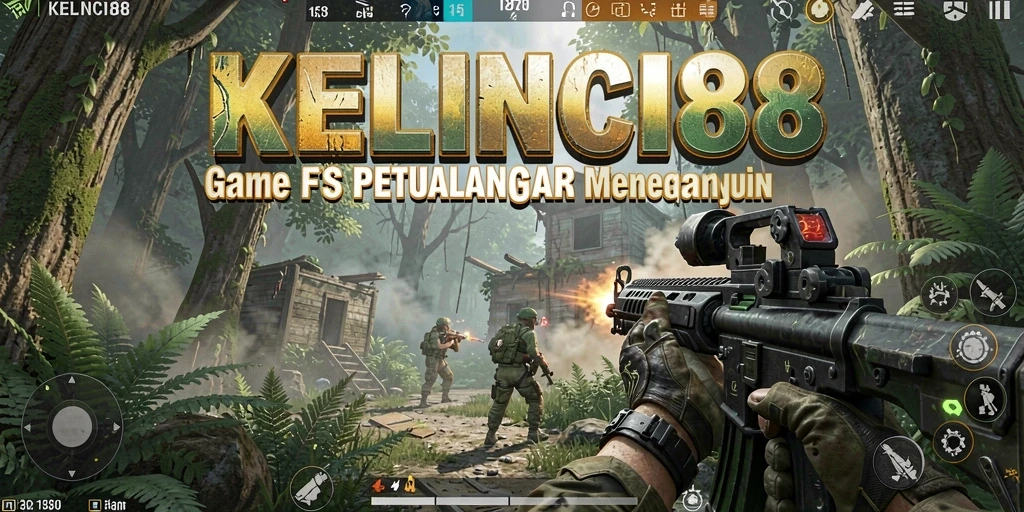 Gameplay mendebarkan dalam KELINCI88 menunjukkan pertempuran FPS yang intens.