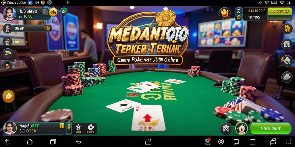 Tampilan gameplay menarik dari permainan Poker MEDANTOTO.