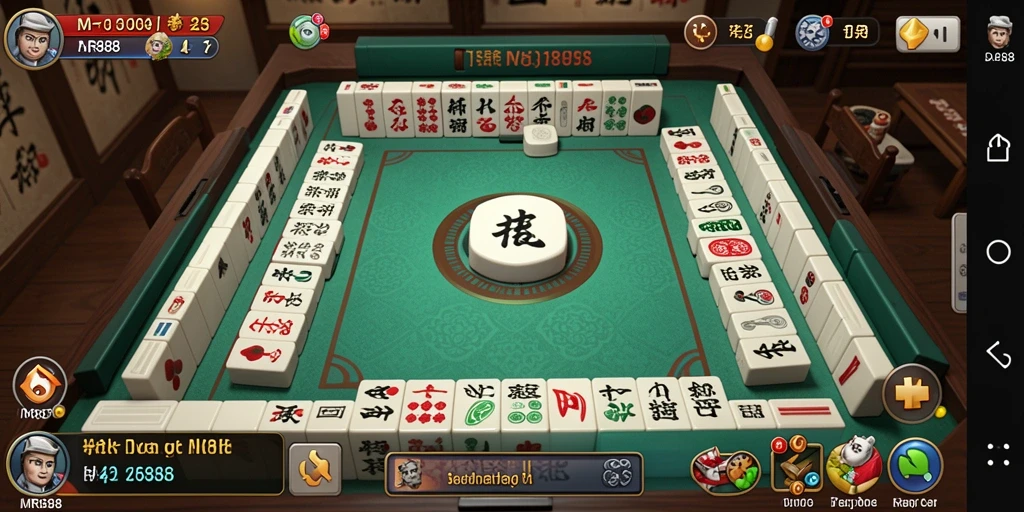 Screenshot gameplay MR888 menunjukkan pengalaman bermain Mahjong yang seru.