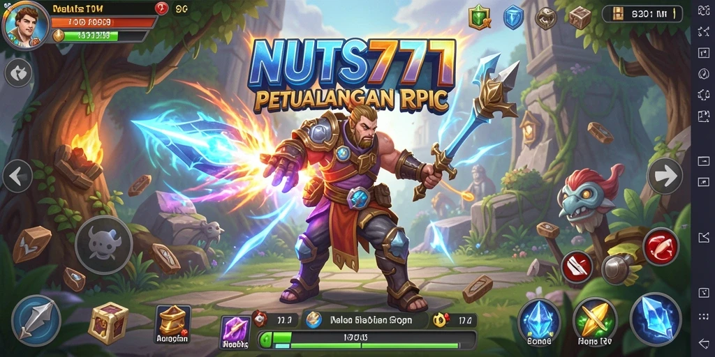 Tampilan gameplay RPG yang mendebarkan di NUTS777.