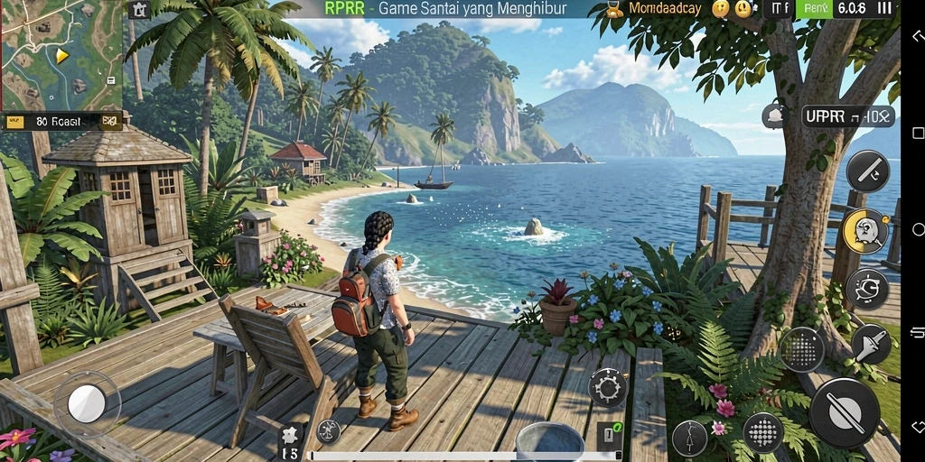 Gameplay RPRR yang ceria dan penuh warna.