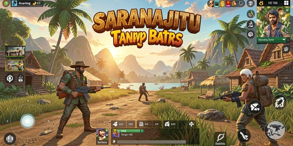 Tampilan gameplay SARANAJITU yang menakjubkan di dunia terbuka.