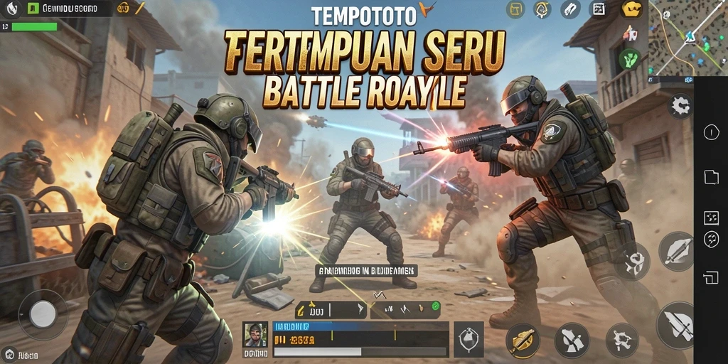Gameplay seru TEMPOTOTO di arena Battle Royale.