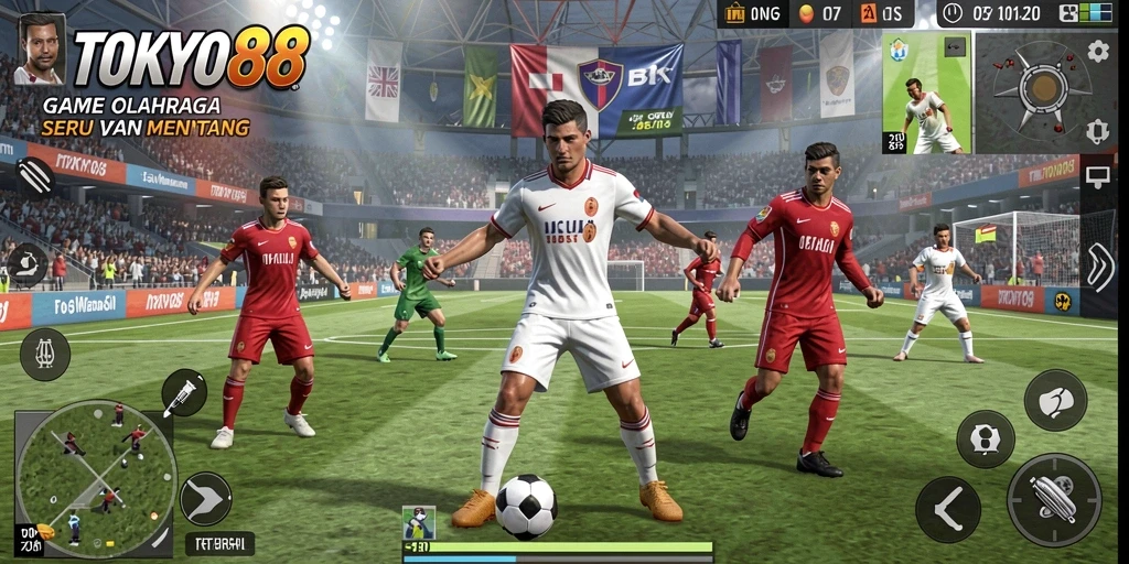 Tangkapan layar dari gameplay <strong>TOKYO88</strong> yang menampilkan aksi olahraga yang mendebarkan.