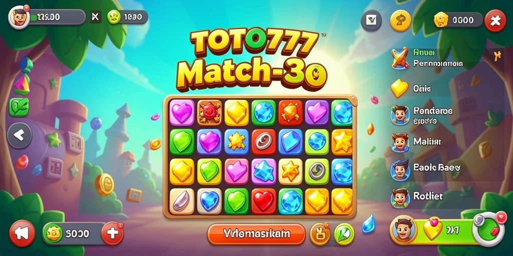 Tampilan gameplay TOTO777 yang penuh warna dan menantang.