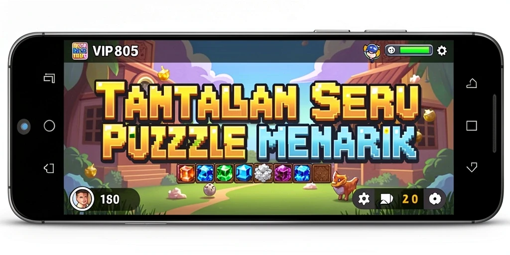 Tangkapan layar menunjukkan gameplay menarik dari game Puzzle VIP805.