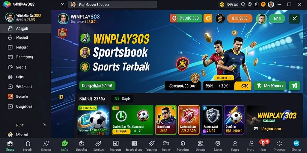 Screenshot utama WINPLAY303 yang menampilkan pengalaman taruhan olahraga.