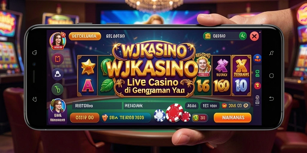 Tampilan gameplay WJKASINO dengan dealer langsung yang interaktif.